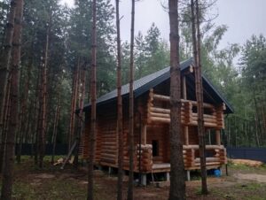 Сруб дома размерами 8 на 9 метров  Владимирской области, д. Крутец